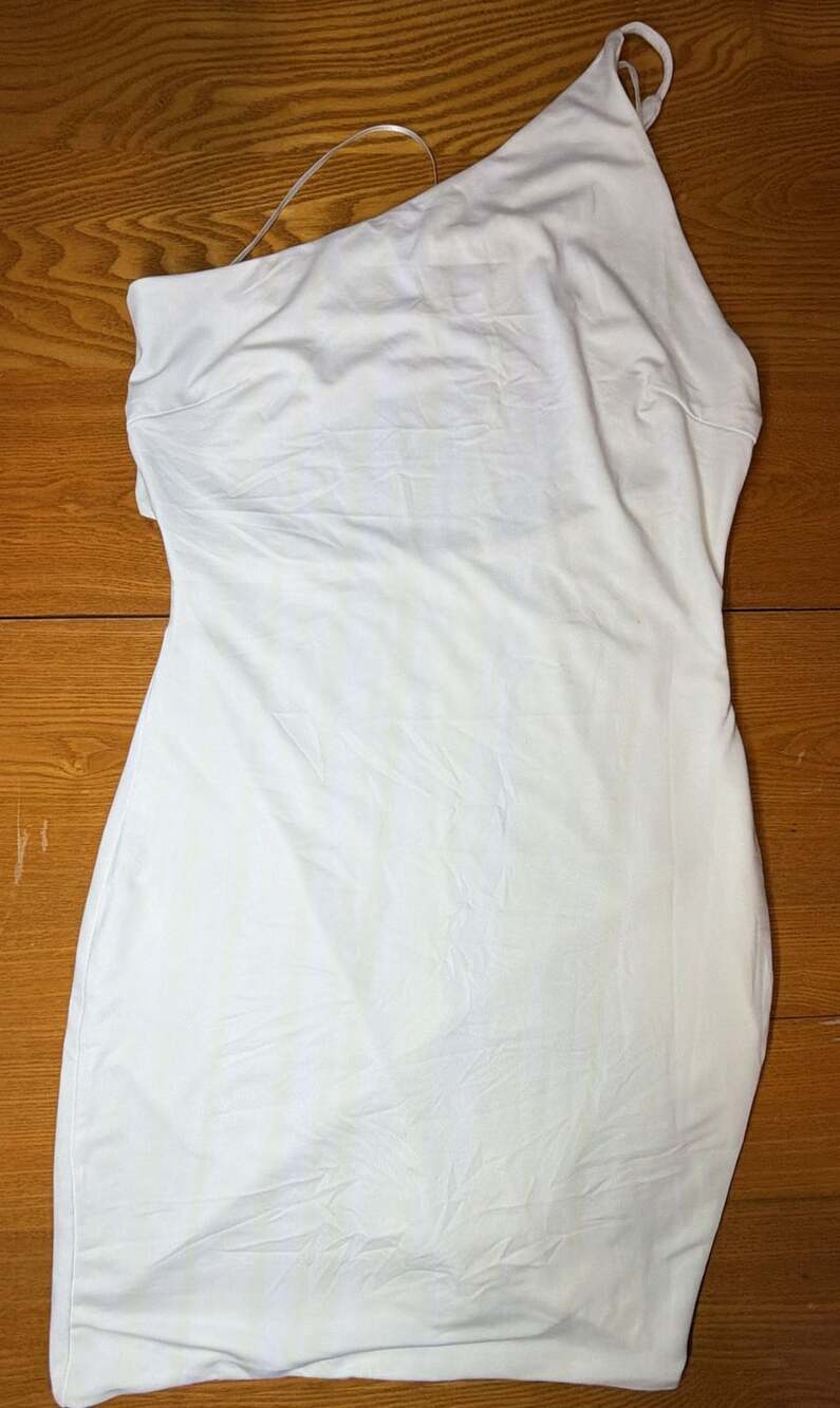Lioness White Draped Cowl Neck Sleeveless Mini Dress